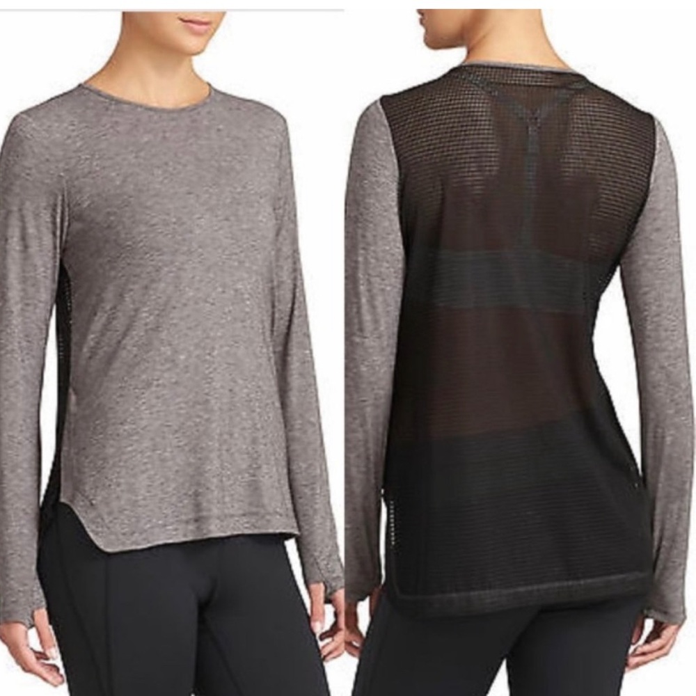 Derek Lam 10C Athleta Long Sleeve Mesh Back Top